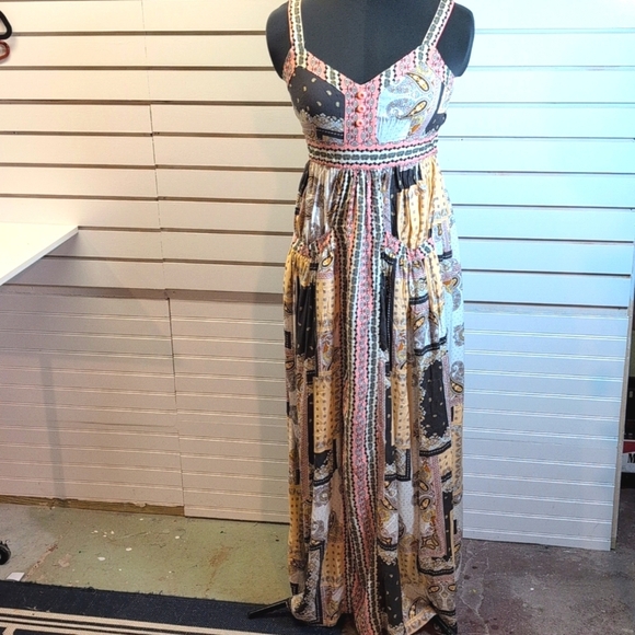 Matilda Jane Maxi Adventure Begins Perfectly Paisley Patchwork Dress Size S NWT - Picture 3 of 12